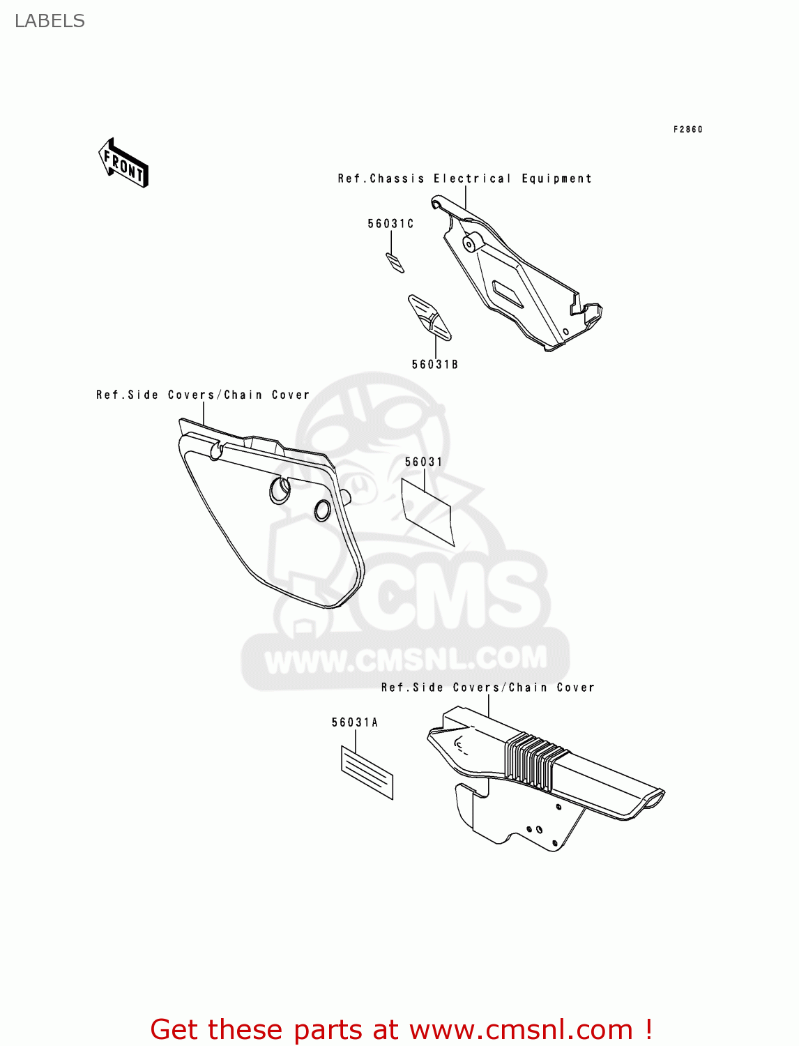 LABELS KMX125-A13 2000 MEXICO