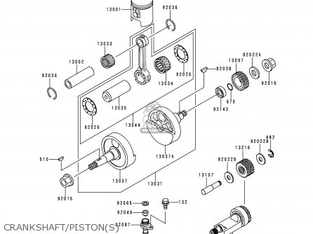 CRANKSHAFT/PISTON(S) - KMX125-A13 2000 MEXICO