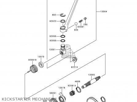 KICKSTARTER MECHANISM - KMX125-A13 2000 MEXICO