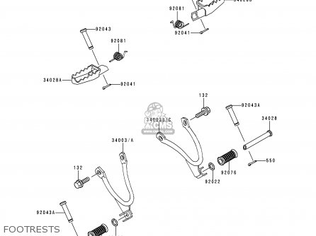 FOOTRESTS - KMX125-A13 2000 MEXICO