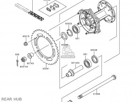 REAR HUB - KMX125-A13 2000 MEXICO