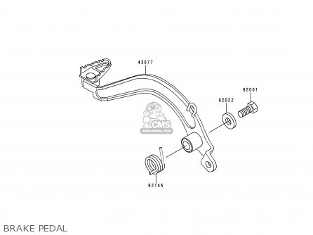 BRAKE PEDAL - KMX125-A13 2000 MEXICO