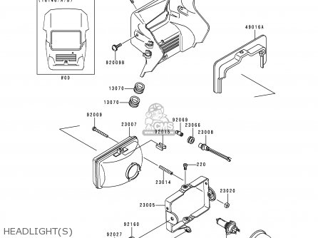 HEADLIGHT(S) - KMX125-A13 2000 MEXICO