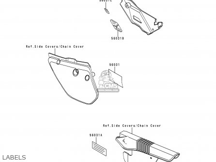 LABELS - KMX125-A13 2000 MEXICO