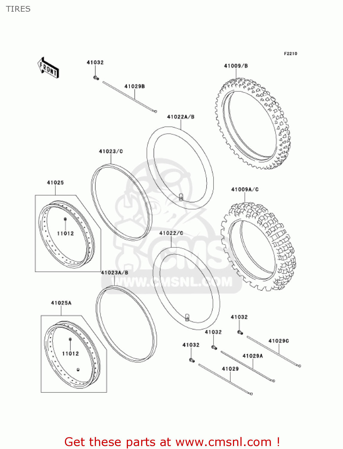 TIRES KMX125-A14 KMX125 2001 / KPH
