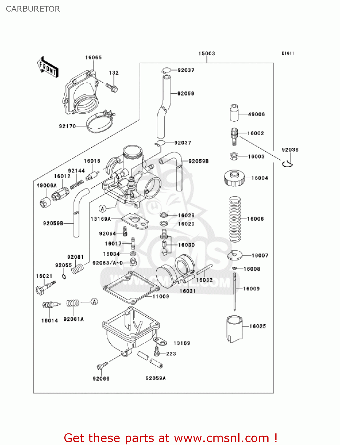 CARBURETOR KMX125-A14 KMX125 2001 / KPH