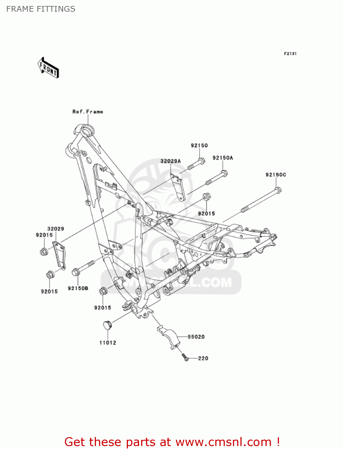 FRAME FITTINGS KMX125-A14 KMX125 2001 / KPH