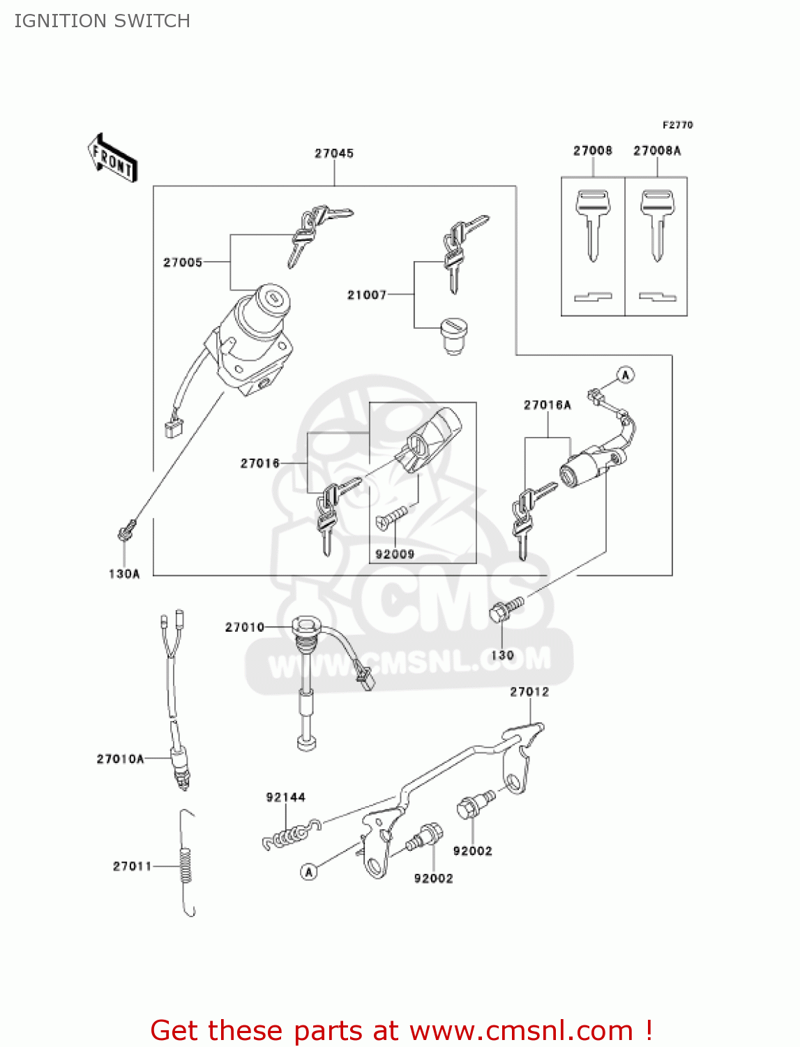 IGNITION SWITCH KMX125-A14 KMX125 2001 / KPH