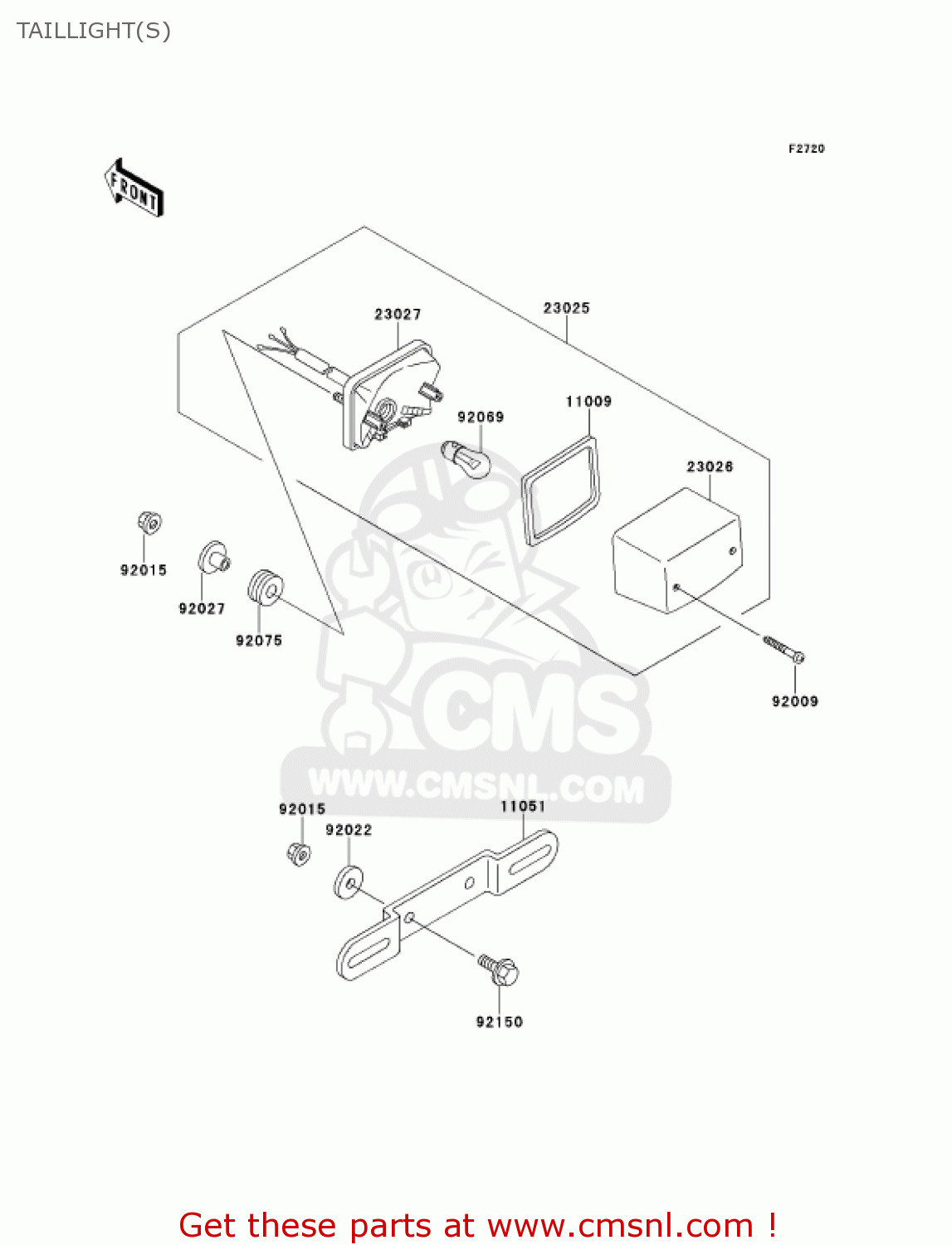 TAILLIGHT(S) KMX125-A14 KMX125 2001 / KPH