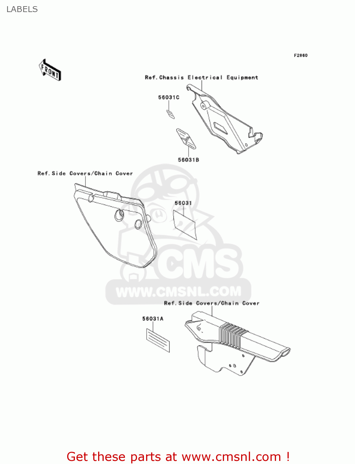LABELS KMX125-A14 KMX125 2001 / KPH