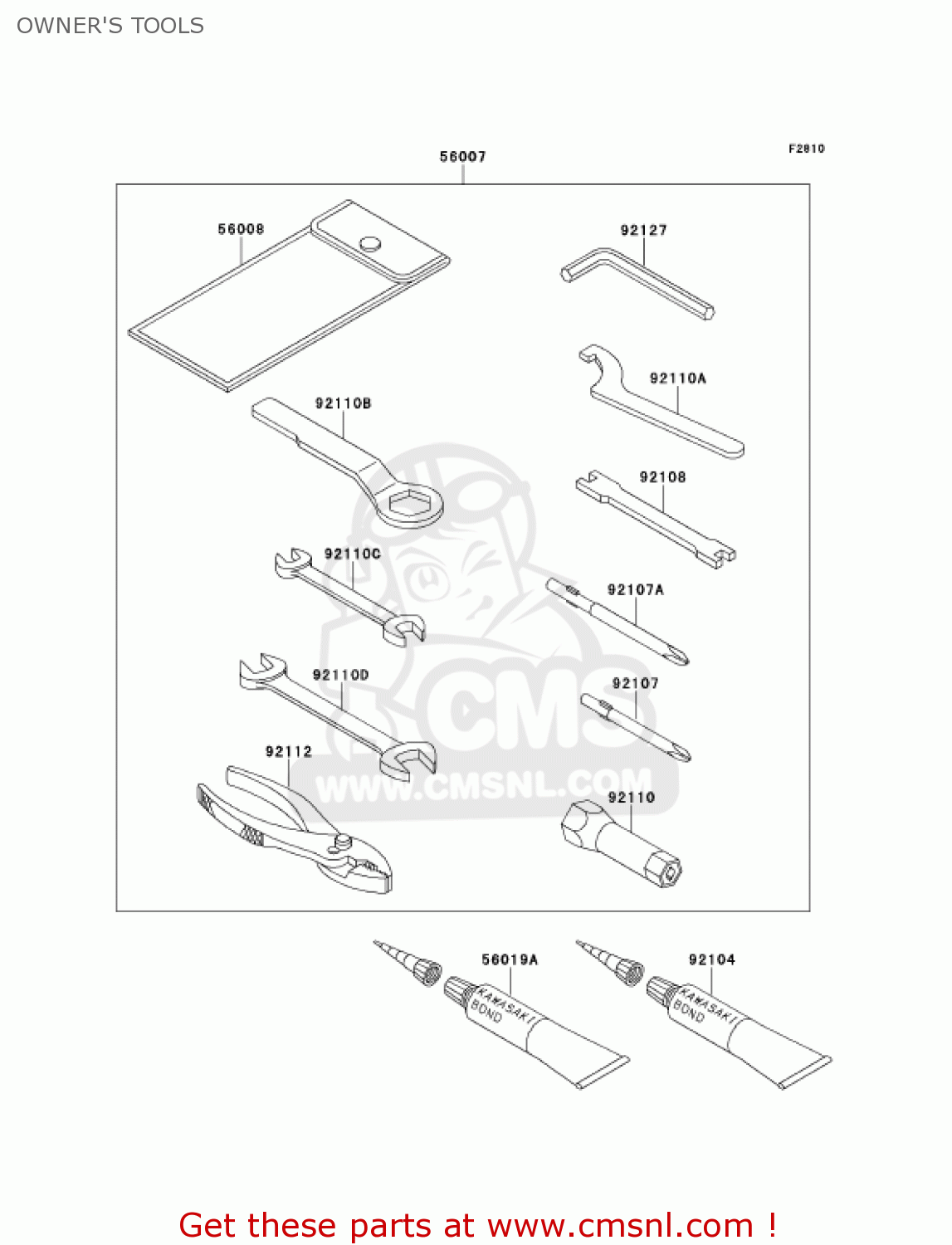 OWNER'S TOOLS KMX125-A14 KMX125 2001 / KPH
