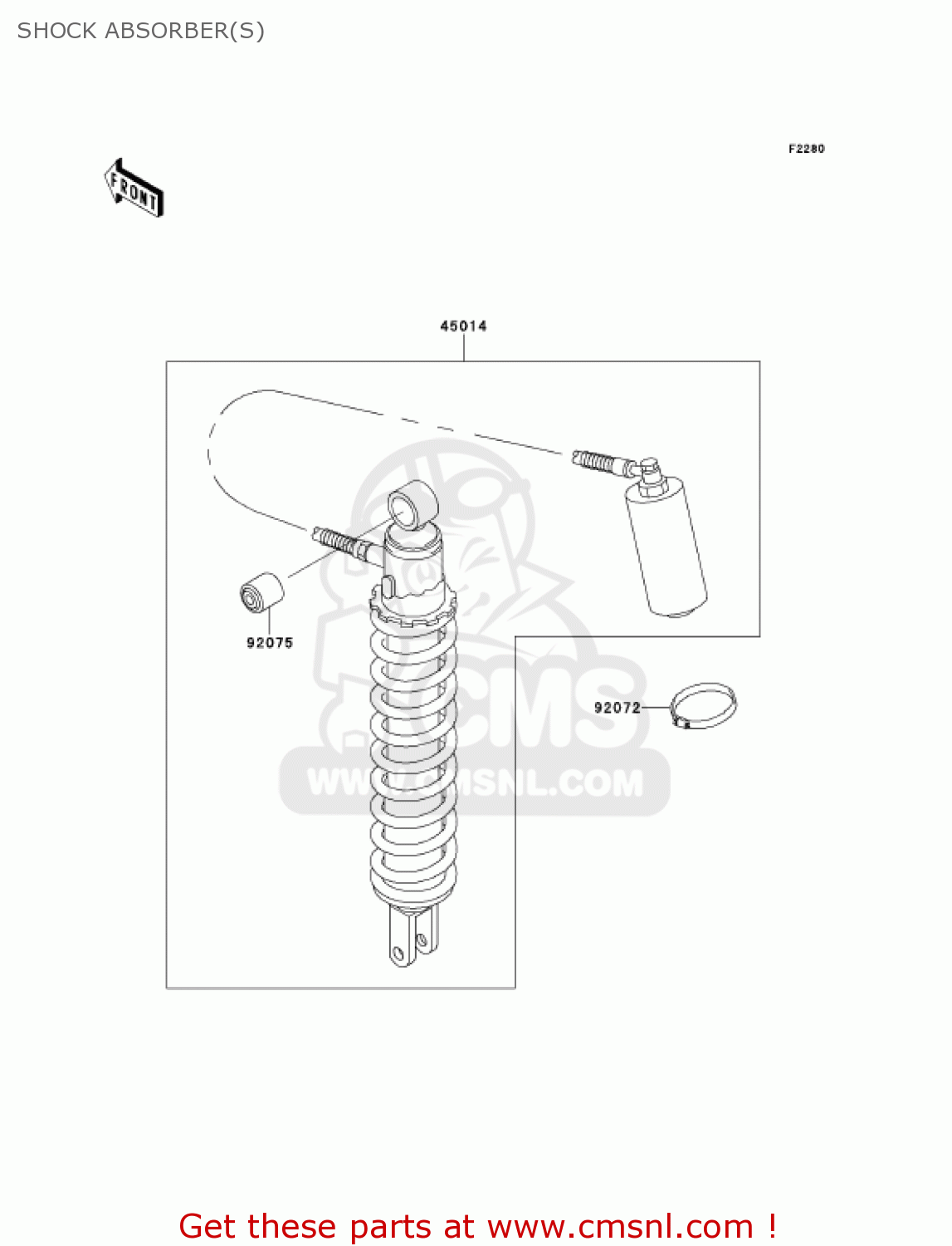 SHOCK ABSORBER(S) KMX125-A14 KMX125 2001 / KPH