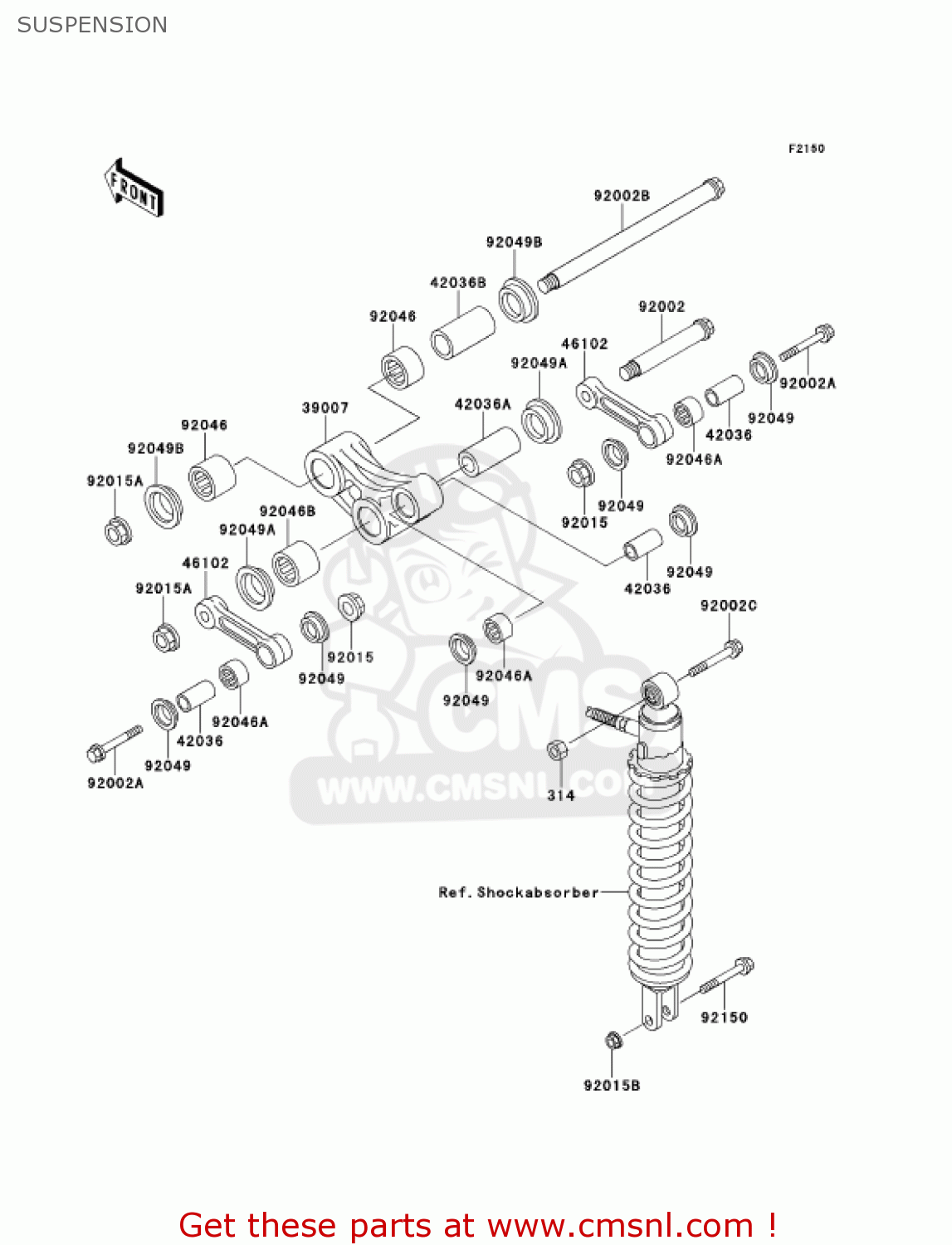 SUSPENSION KMX125-A14 KMX125 2001 / KPH