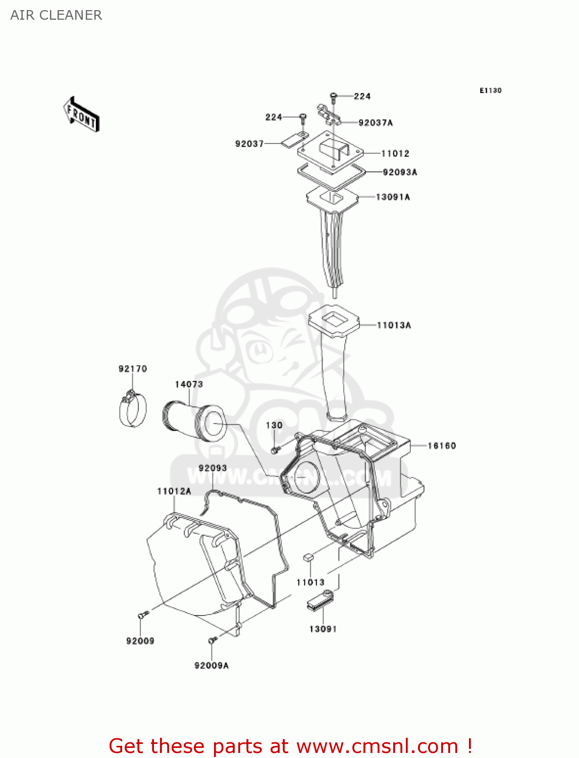 AIR CLEANER KMX125-A14 KMX125 2001 / KPH