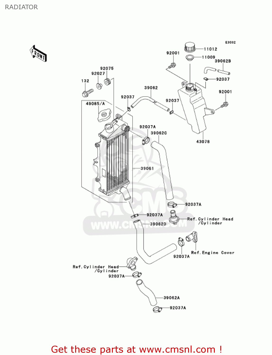 RADIATOR KMX125-A14 KMX125 2001 / KPH
