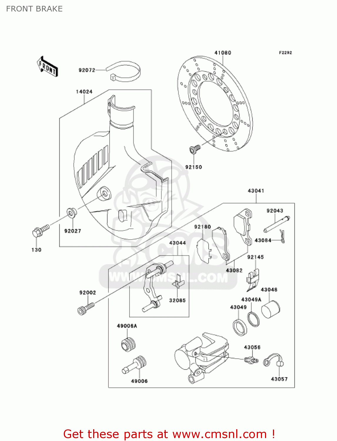 FRONT BRAKE KMX125-A14 KMX125 2001 / KPH