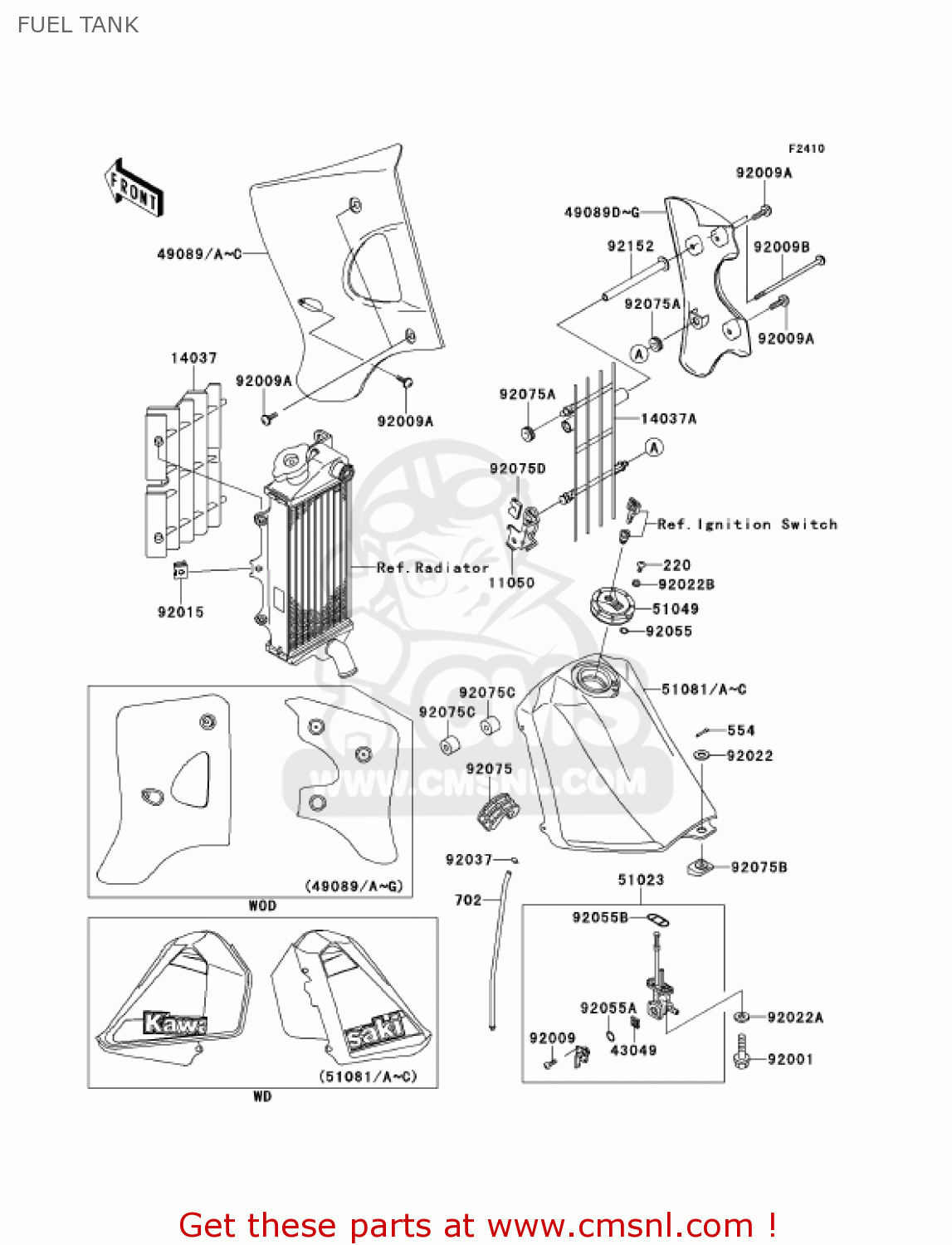 FUEL TANK KMX125-A14 KMX125 2001 / KPH