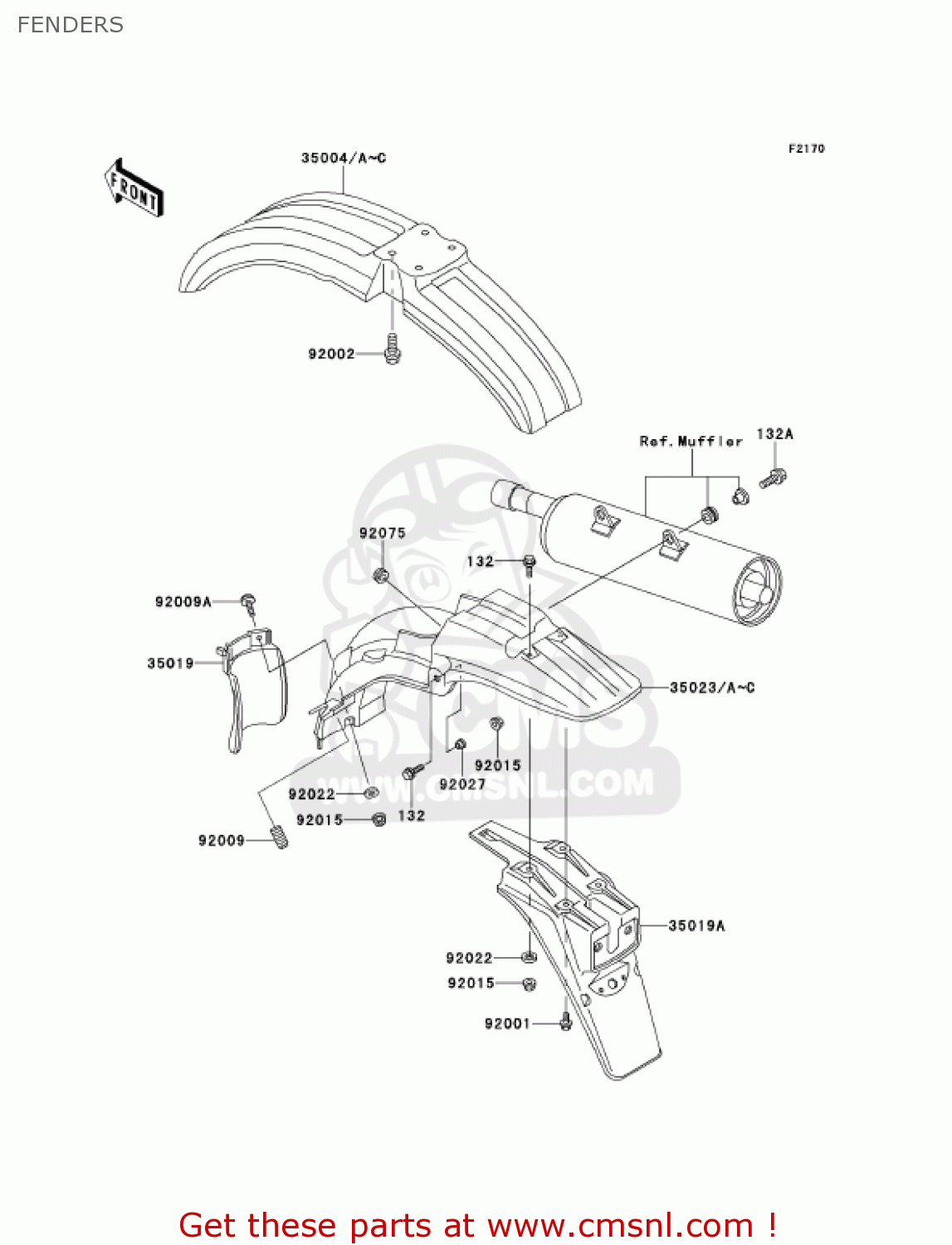 FENDERS KMX125-A14 KMX125 2001 / KPH
