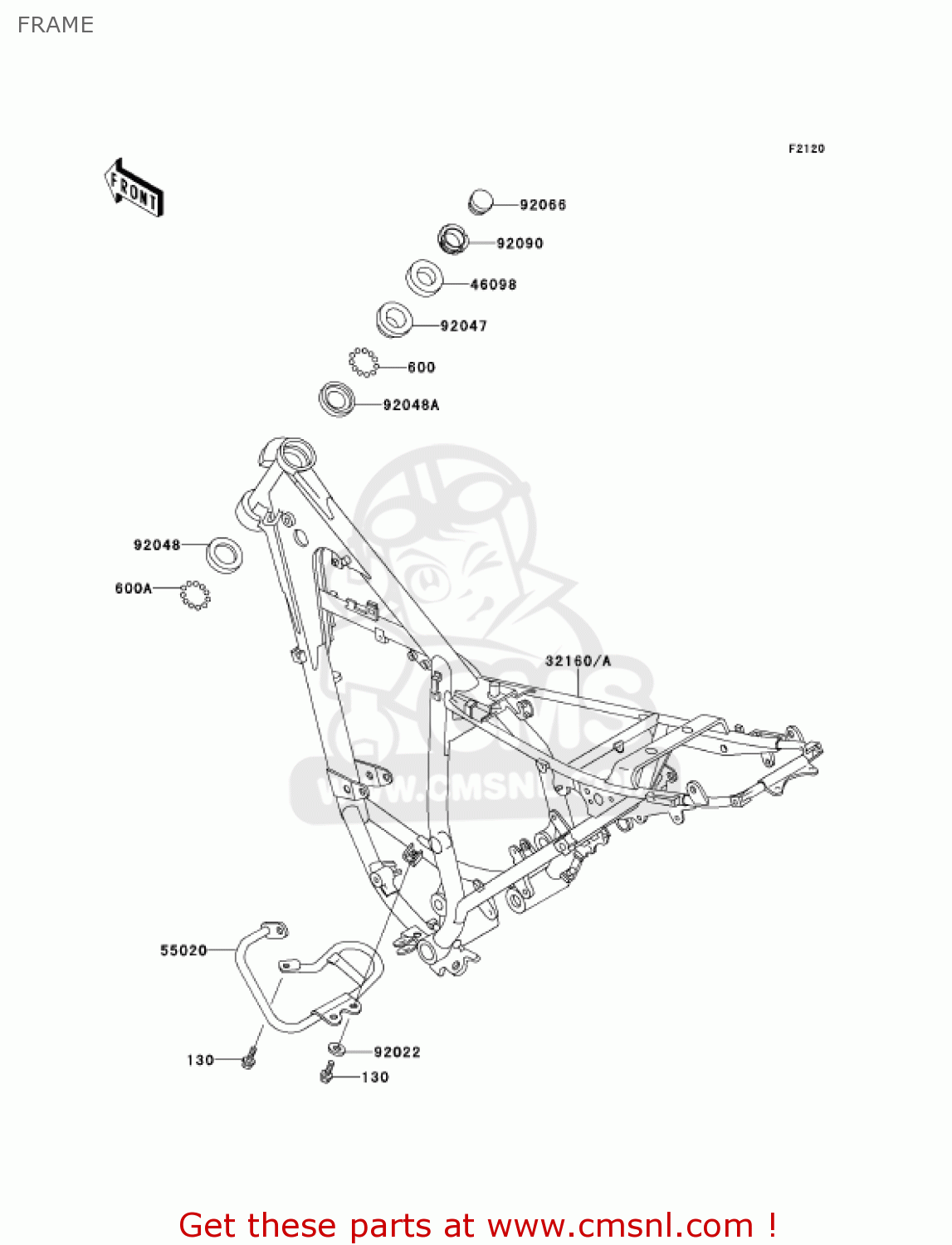 FRAME KMX125-A14 KMX125 2001 / KPH