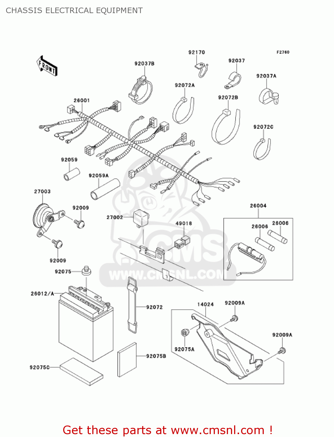 CHASSIS ELECTRICAL EQUIPMENT KMX125-A14 KMX125 2001 / KPH