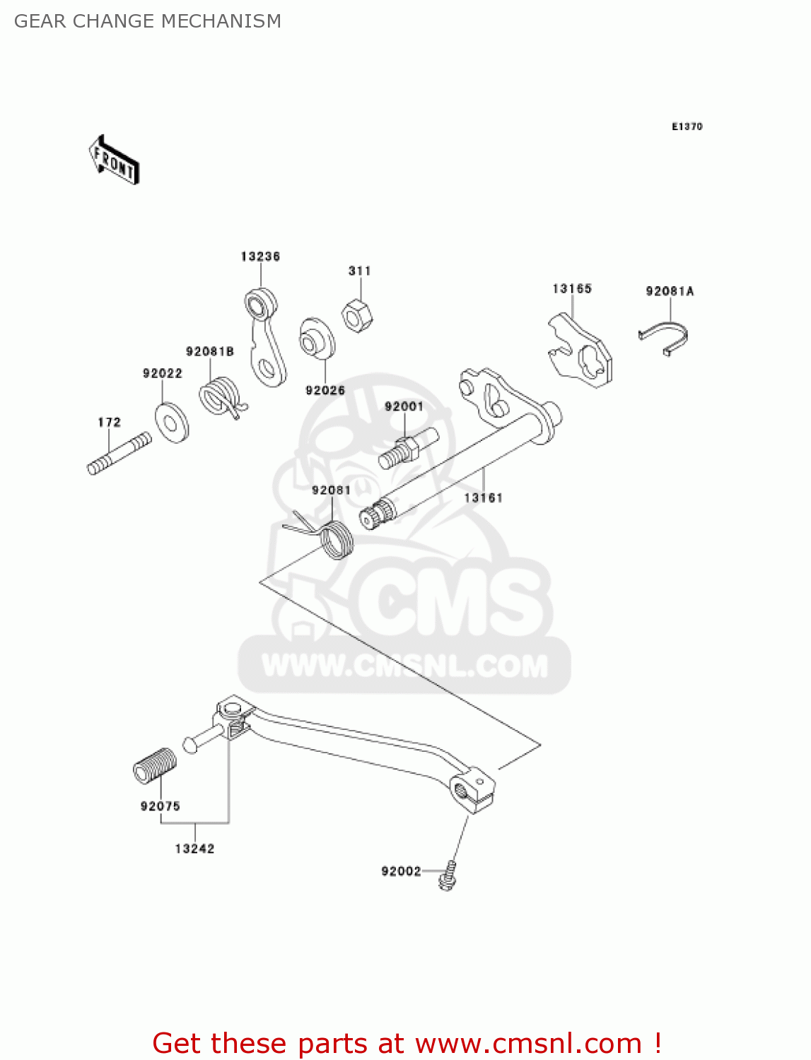 GEAR CHANGE MECHANISM KMX125-A14 KMX125 2001 / KPH