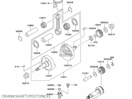 CRANKSHAFT/PISTON(S) - KMX125-A14 KMX125 2001 / KPH