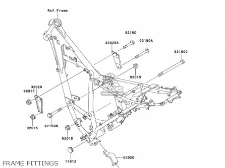 FRAME FITTINGS - KMX125-A14 KMX125 2001 / KPH