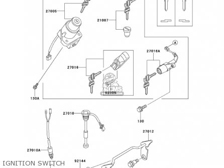 IGNITION SWITCH - KMX125-A14 KMX125 2001 / KPH