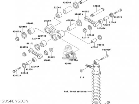 SUSPENSION - KMX125-A14 KMX125 2001 / KPH