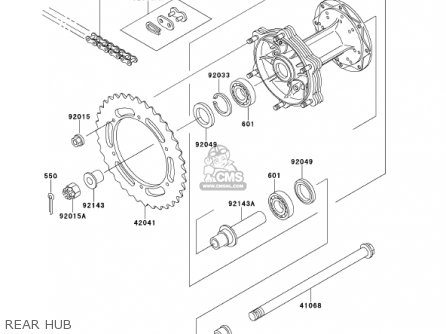 REAR HUB - KMX125-A14 KMX125 2001 / KPH