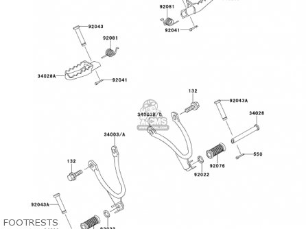 FOOTRESTS - KMX125-A14 KMX125 2001 / KPH
