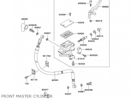 FRONT MASTER CYLINDER - KMX125-A14 KMX125 2001 / KPH
