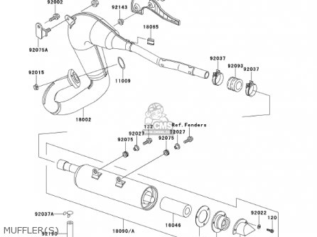 MUFFLER(S) - KMX125-A14 KMX125 2001 / KPH