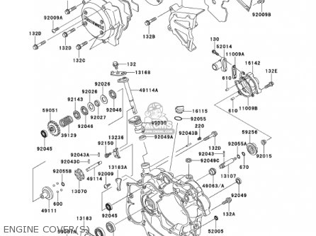 ENGINE COVER(S) - KMX125-A14 KMX125 2001 / KPH