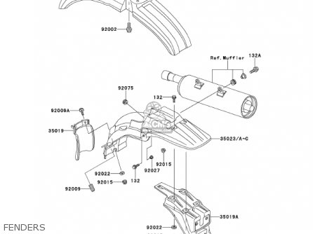 FENDERS - KMX125-A14 KMX125 2001 / KPH