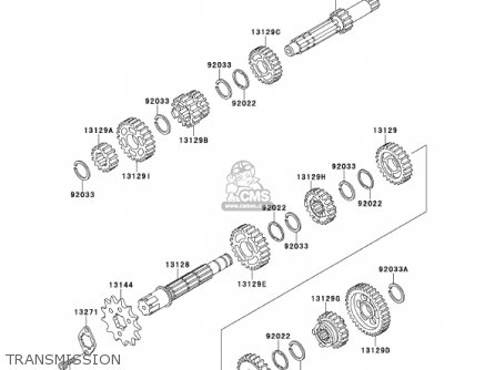 TRANSMISSION - KMX125-A14 KMX125 2001 / KPH