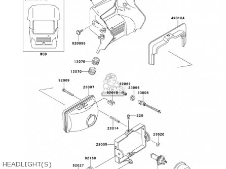 HEADLIGHT(S) - KMX125-A14 KMX125 2001 / KPH