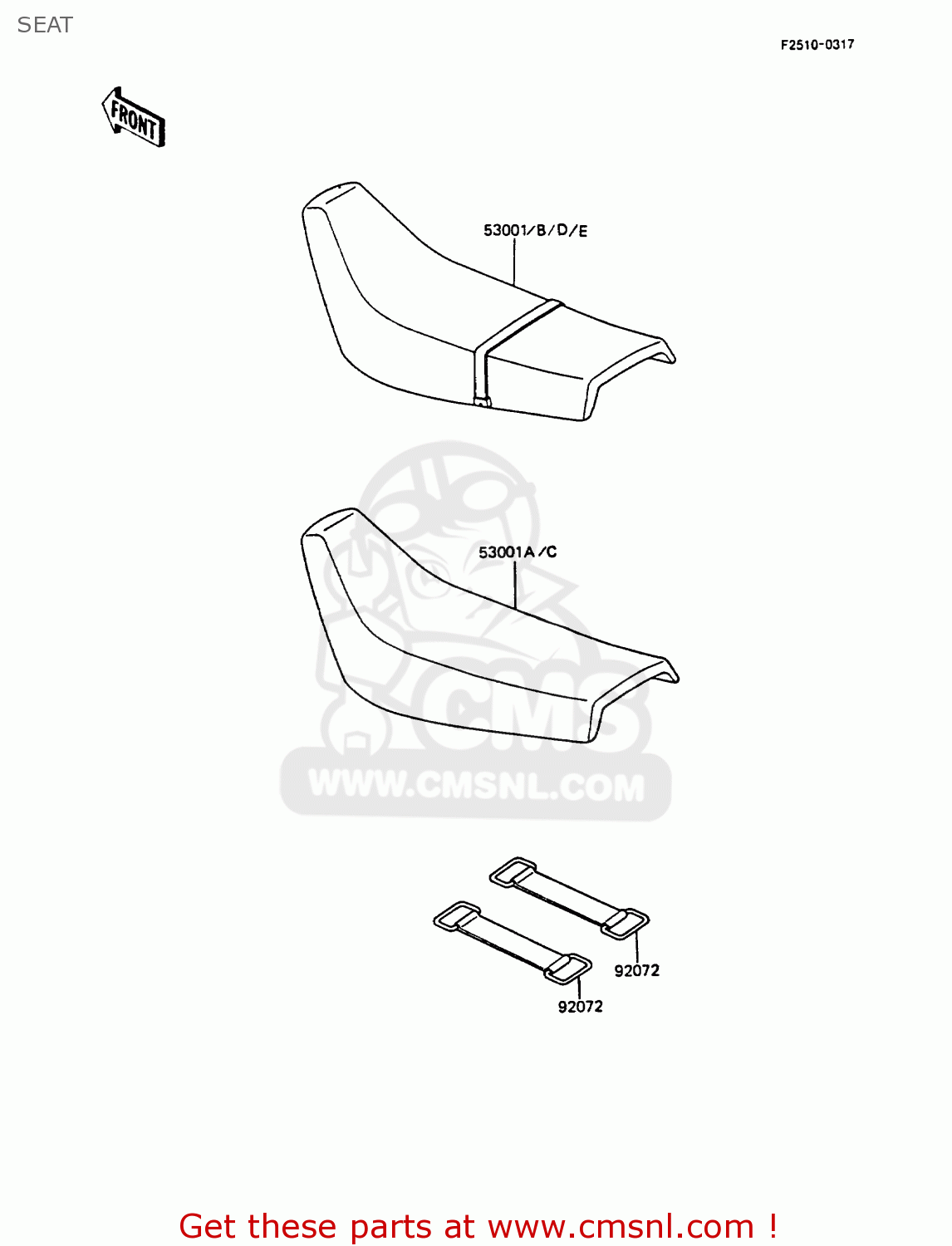 SEAT KMX125-A2 1987 EUROPE UK FG GR IT NR ST SD