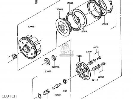 CLUTCH - KMX125-A2 1987 EUROPE UK FG GR IT NR ST SD