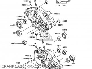 CRANKCASE(KMX125-A1/A2) - KMX125-A2 1987 EUROPE UK FG GR IT NR ST SD