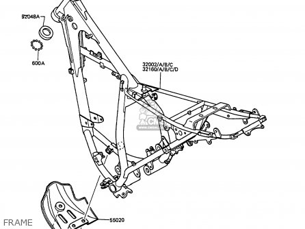 FRAME - KMX125-A2 1987 EUROPE UK FG GR IT NR ST SD
