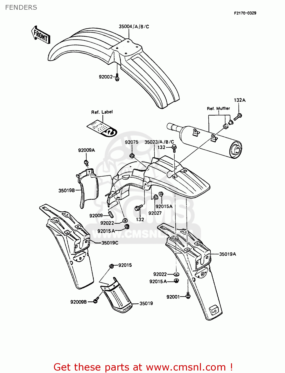 FENDERS KMX125-A3 1988 EUROPE UK GR IT NR ST