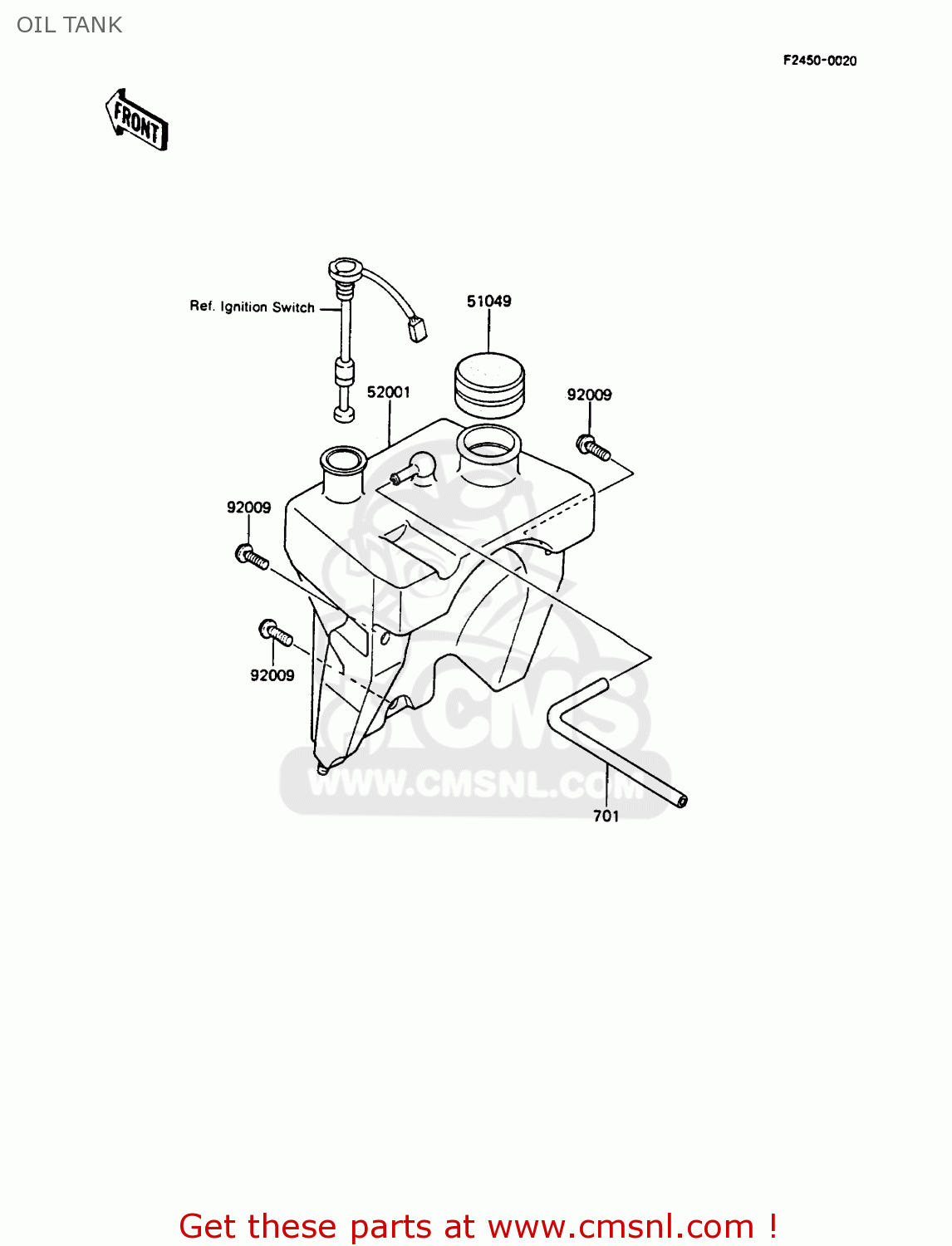 OIL TANK KMX125-A3 1988 EUROPE UK GR IT NR ST