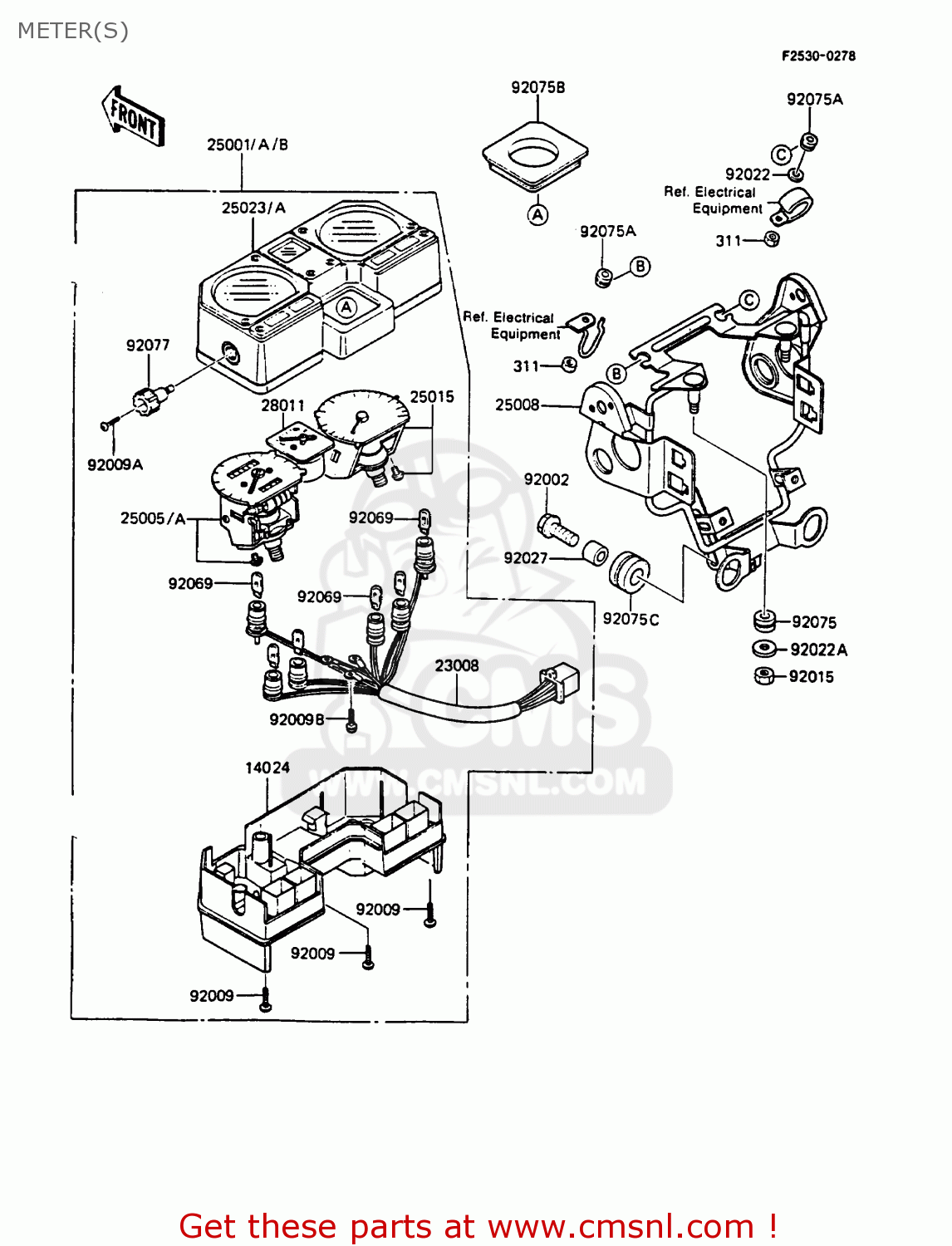 METER(S) KMX125-A3 1988 EUROPE UK GR IT NR ST
