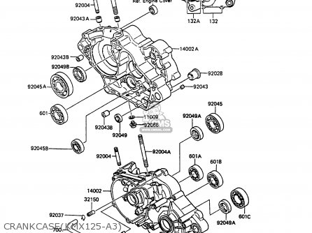 CRANKCASE(KMX125-A3) - KMX125-A3 1988 EUROPE UK GR IT NR ST