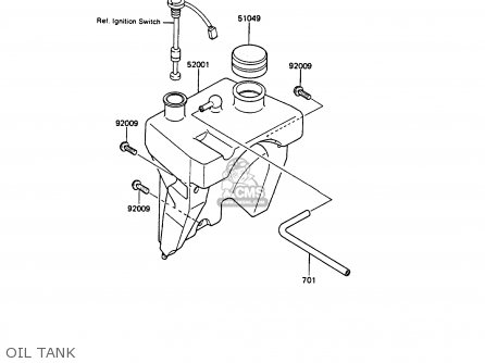 OIL TANK - KMX125-A3 1988 EUROPE UK GR IT NR ST