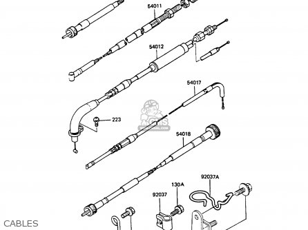 CABLES - KMX125-A3 1988 EUROPE UK GR IT NR ST