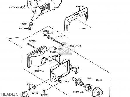 HEADLIGHT(S) - KMX125-A3 1988 EUROPE UK GR IT NR ST