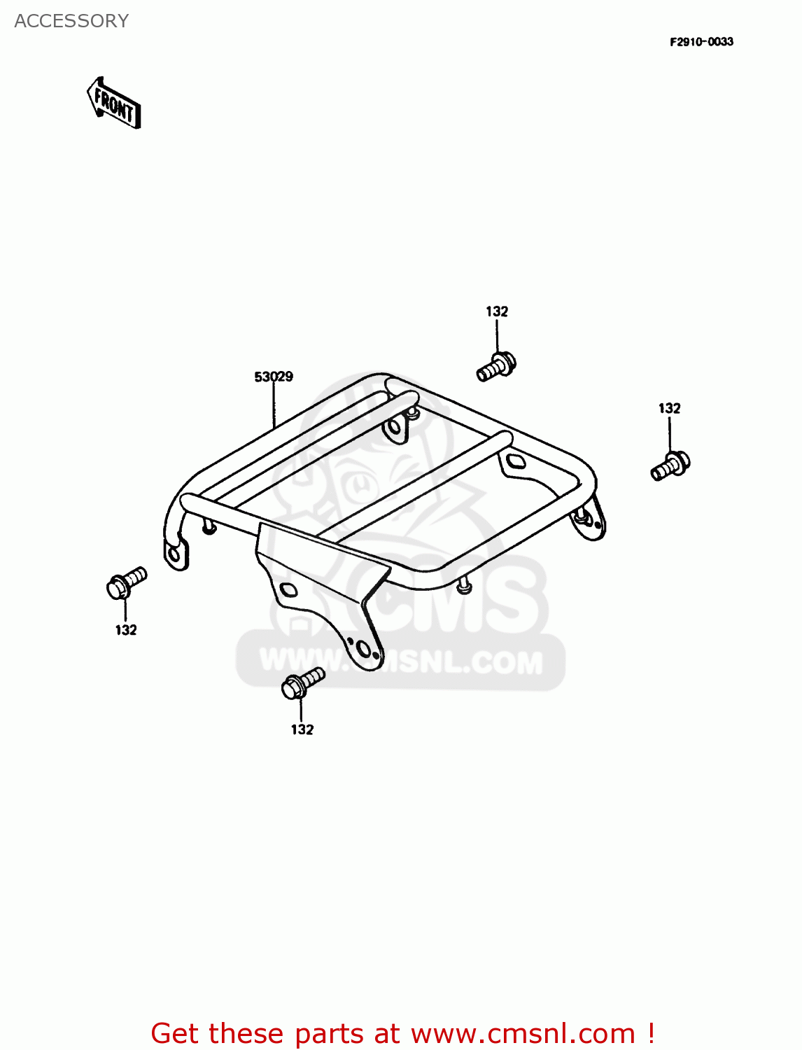 ACCESSORY KMX125-A4 1989 EUROPE UK GR NR SD ST