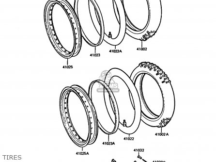 TIRES - KMX125-A4 1989 EUROPE UK GR NR SD ST